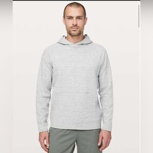 Lululemon At Ease Hoodie men’s size medium heathered melody light grey/black
